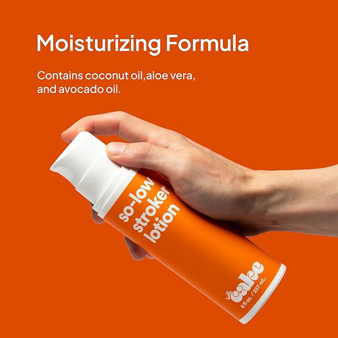 Hello Cake So-Low Stroker Lotion - Creamy Moisturizing and Long-Lasting Below the Belt Solo Bator Cream for Men, With Coconut Oil, Avocado Oil, Aloe Vera, 8 fl oz