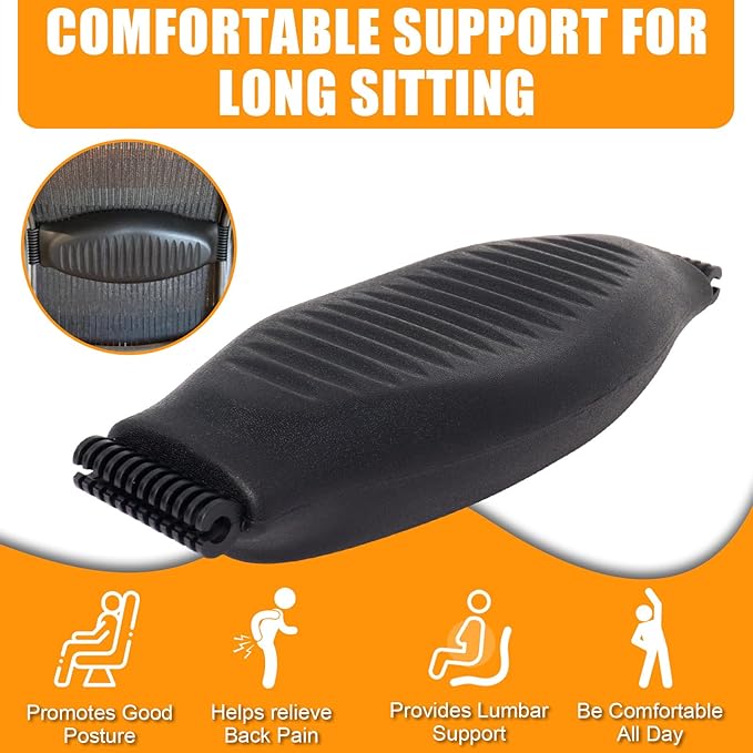 Upgraded Lumbar Support Pad Replacement Compatible with Herman Miller Classic Aeron Chair Size B: Medium