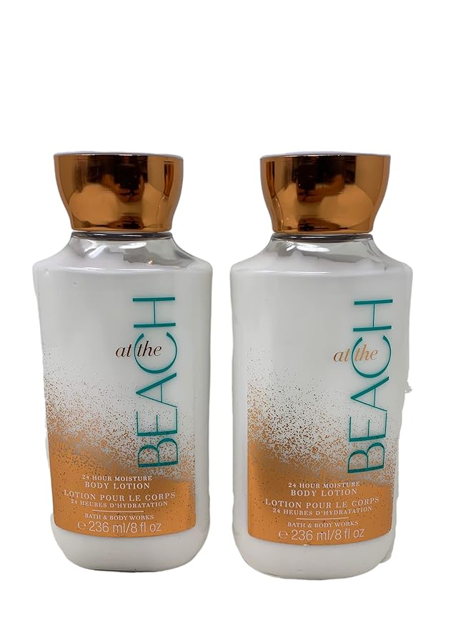 Bath and Body Works At The Beach Super Smooth Body Lotion 8 Oz -2 Pack (At The Beach)