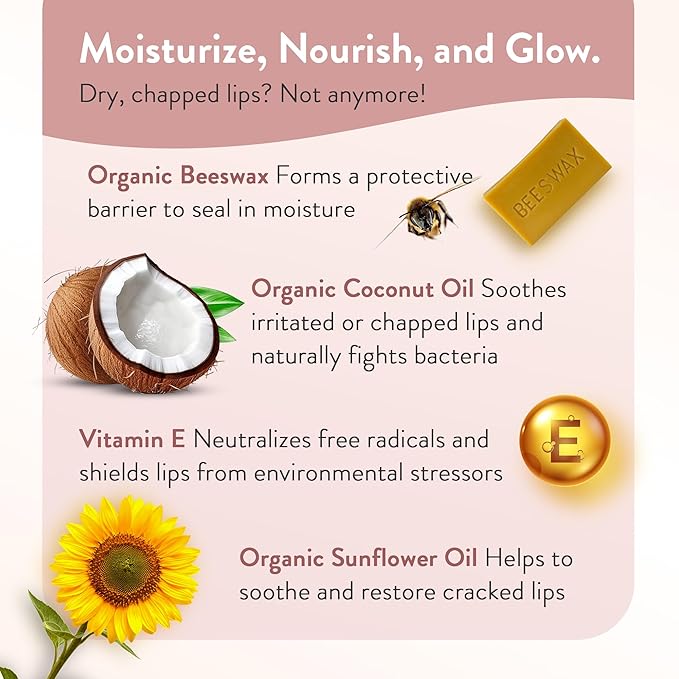 Moroccan Magic Organic Lip Balm & SPF15: 14 Piece Variety Pack Gift Set | Organic Argan and Essential Oils | Smooth | Natural | Non-Toxic | Cruelty Free | 14 Pack