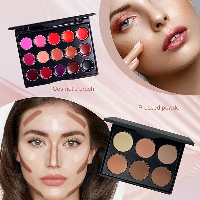 Travel Makeup Kit, Makeup Sets For Women, Makeup Kit For Girls 10-12, Kids Makeup Sets For Girl 5-8,Makeup Gifts For Girls Beginners,Teens