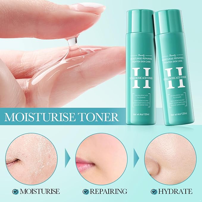 Daily Use Toner for Women - Hydrating Facial Water to Soothe and Moisturize Hyaluronic Acid One Size
