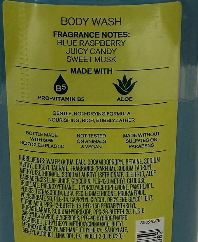 Bath & Body Works Women's Blue Raspberry Burst Shower Gel Body Wash 10 Ounce