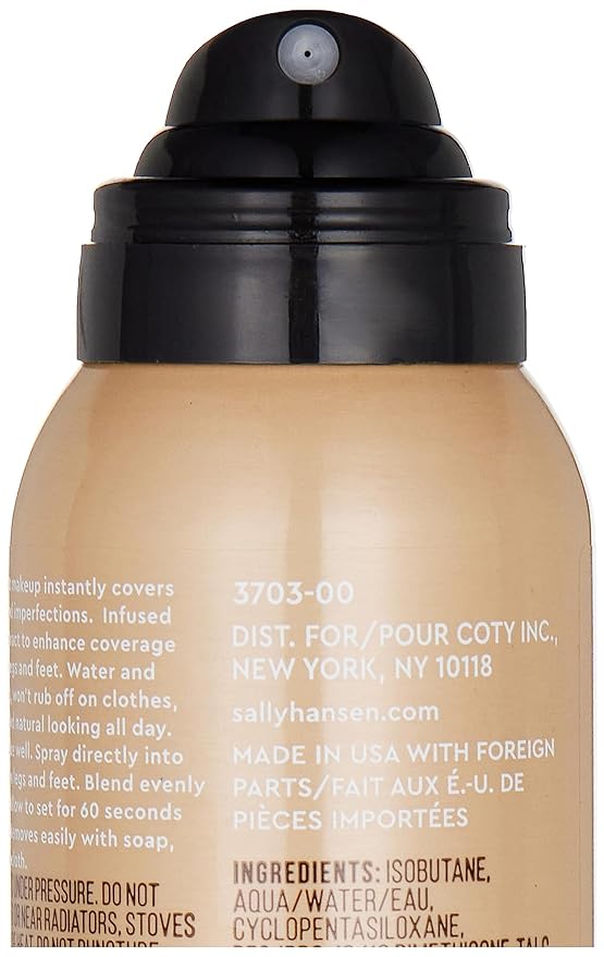 Sally Hansen Airbrush Legs, Spray-On Self-Tanner, Fairest Glow | 4.4 Oz | Pack of 2