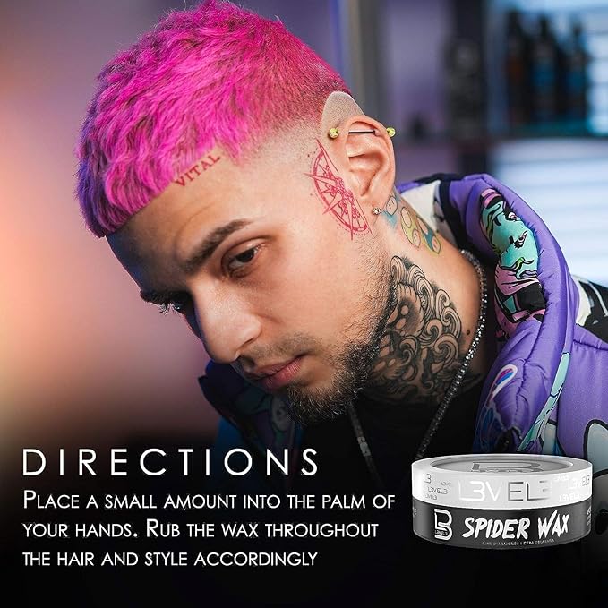 L3 Level 3 Spider Wax - Long Lasting and Strong Hold Improve your Hair Volume and Texture