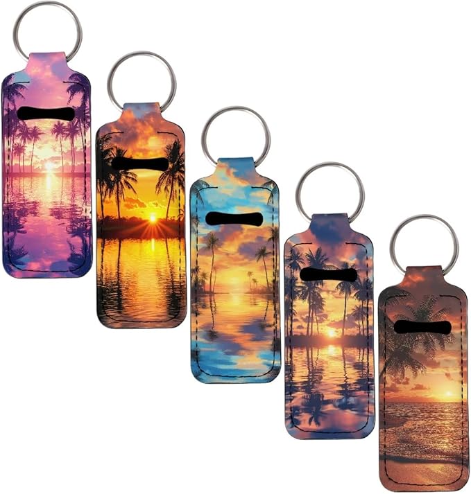 Pensura Chapstick Holder Keychain Fashion 5 Pcs Car Keychain Holder Portable Chapstick Holder Keep from Scratched and Dust