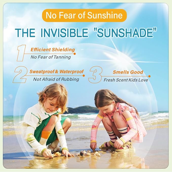 Kids Sunscreen for Face,Body,Tear-Free & Water Resistant,Gentle for Sensitive Skin,Broad Spectrum SPF 50,Summer Sunscreen Lotion for Children's,Baby Sun Protection,Toddler Beach Essentials