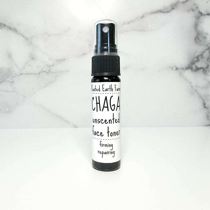 Unscented Chaga Mushroom Face Toner - 1 fl oz - Herbal Spray - Infused Natural Facial Mist for Dry Skin