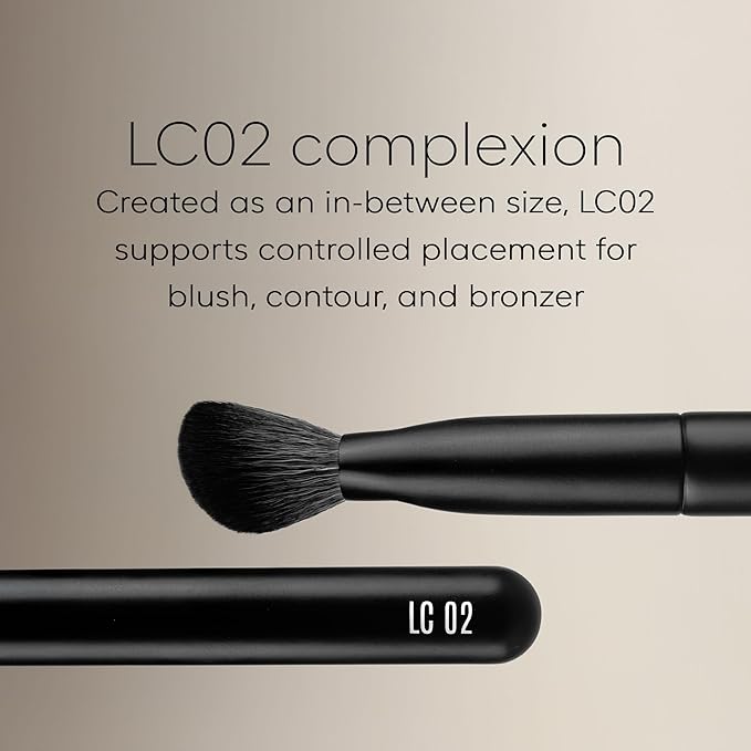rephr LC 02 Complexion Brush, Synthetic Bristles, Liquid/Cream Blush, Contour & Bronzer Application