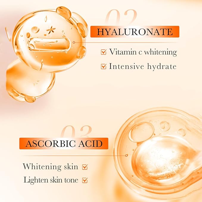 5X Vitamin C & Hyaluronic Acid Hydrating Toner - Brightening, Pore Minimizing Facial Toner for Glowing Skin & Sensitive Skin, 130ml（Gift for Women）