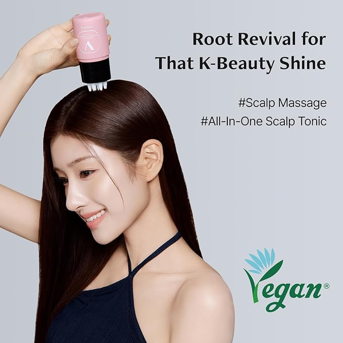 Vodana Heat Balance Blockingloss Scalp Tonic - Korean Beauty Scalp Care Nourishing - Cooling Effect Massage Tip - Caffeine Menthol Salicylic Acid Biotin Zinc PCA - 3.38 fl.oz