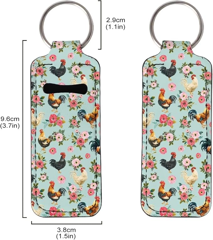 Lipstick Holder Keychain, Cute Keychains for Lip Balm Holder, Neoprene Lipstick Sleeve Pouch for Women Men Teens