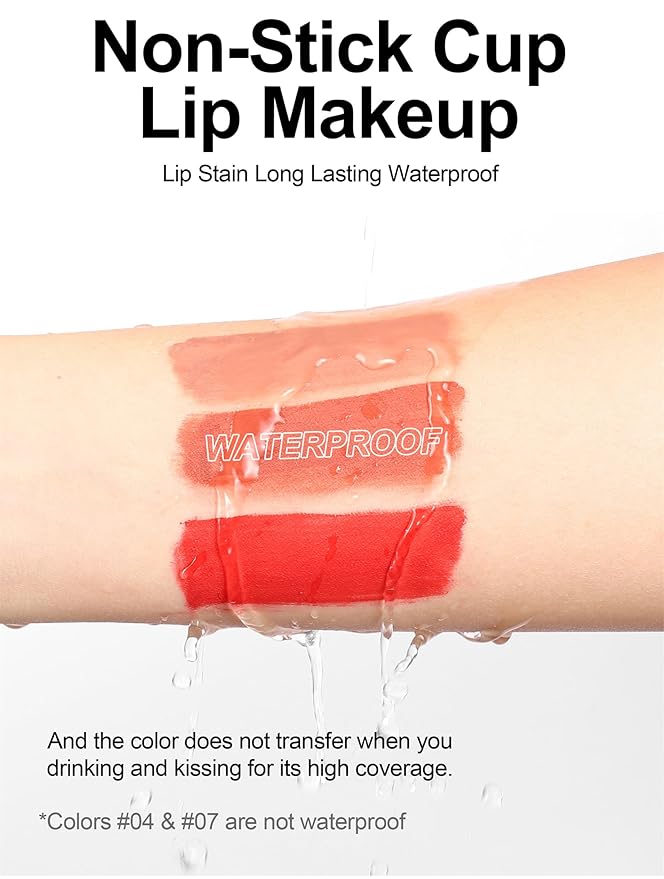12Pcs Nude Matte Liquid Lipstick Set, Waterproof Long Lasting Non-Stick Cup 12 Colors Nude Lipstick 24 Hour Not Fade Matte Lipstick Professional Lip Gloss Makeup Valentine's Day Gift Sets for Women