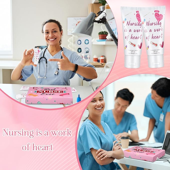 6 Pcs Nurse Gifts Travel Size Sunscreen Spf 30 Mini 1oz Travel Water Resistant Sunscreen Lotion Nurse Gifts for Women