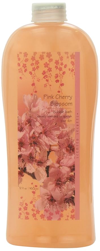 Bubble Bath, 32 Oz Large Bulk Bottle | Luxurious Bubble Bath for Adults & Kids | Relaxing & Moisturizing | Refreshing Cherry Blossom