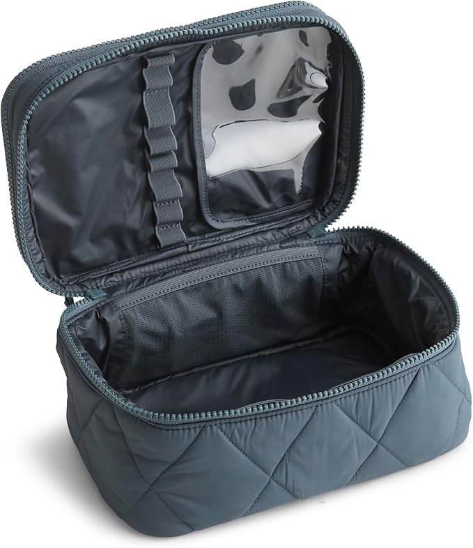 Vera Bradley Women's Featherweight Brush Up Cosmetic Case, Moonless Night, One Size
