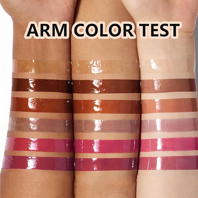 Super Lustrous Lip Oil, Non-Sticky, Hydrating, Hypoallergenic, Waterproof, High Shine Finish (06# Deep Berry)