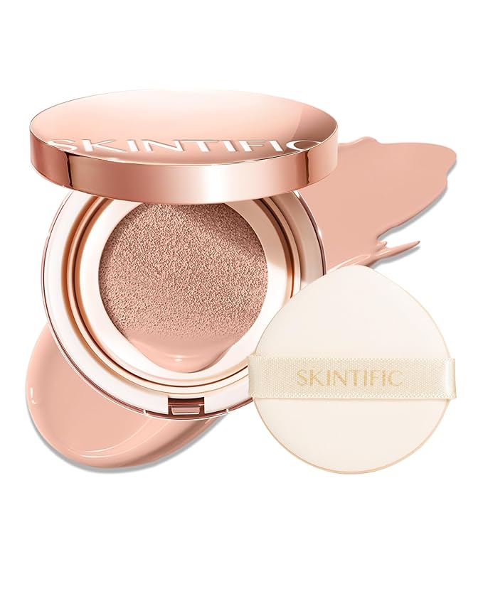 Full Coverage Cushion Foundation #01C Rose Ivory| Satin Glow Finish, Oil-Control & Waterproof, Buildable Tattoo Cover Cushion for All Skin Types