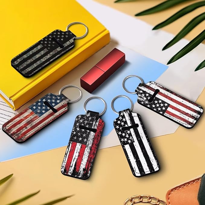 Pensura Chapstick Holder Keychain Fashion 5 Pcs Car Keychain Holder Portable Chapstick Holder Keep from Scratched and Dust