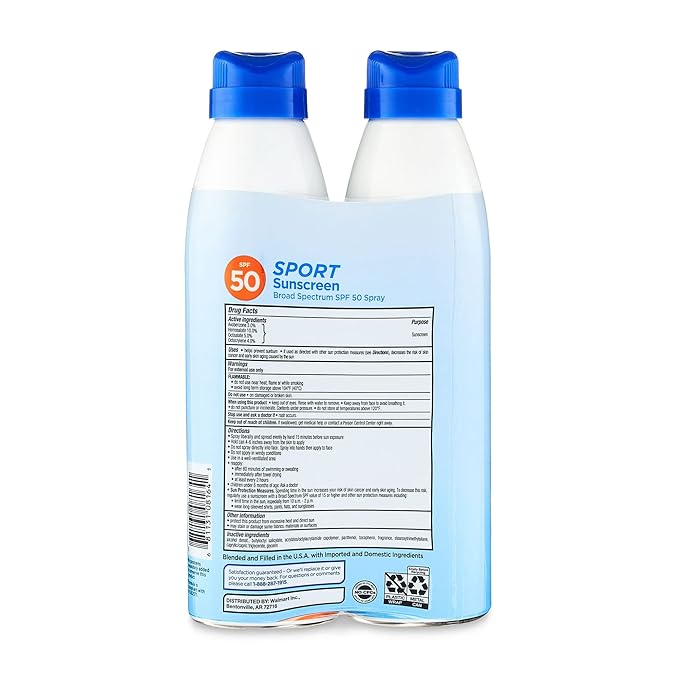 Sport Broad Spectrum Sunscreen Spray, SPF 50, Twin Pack