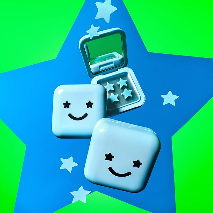 Starface Hydro-Star Salicylic Acid Patches + Big Blue Compact, Helps Unclog Pores and Shrink Spots, Absorb Fluid and Reduce Redness, Hydrocolloid, Vegan and Cruelty-Free Skincare (32 Count)