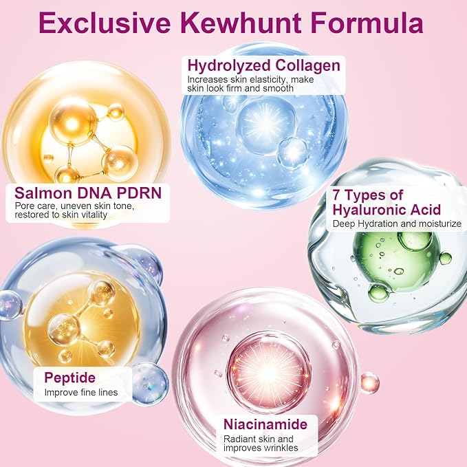 Salmon DNA PDRN Collagen Jelly Gel Mask,Overnight Face Mask,Hydrogel Mask with Niacinamide, Peptide for Glass Glow Skin - Elasticity, Hydrating, Firming,Plump,Fine Lines,Skincare 5ea