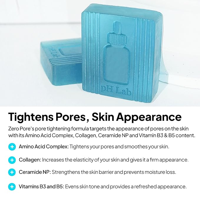 pH Lab Oil Control & Pore Minimizer Skincare Set, Zero Pore Cleansing Bar, Pore Tightening Toner Pad, Retinage Daily Quick Mask, Anti Acne Serum with Azelaic Acid