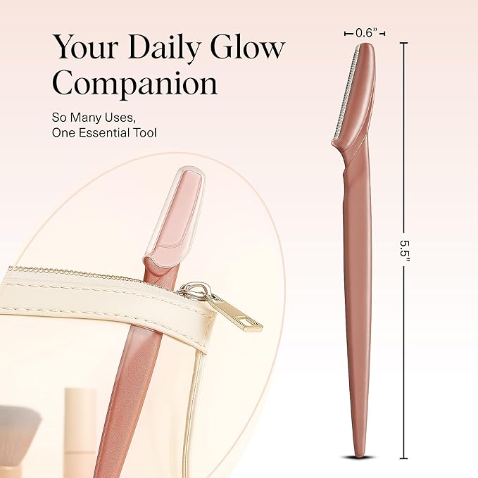 Kitsch Dermaplane Razor for Women Face – Face Razors for Women & Men, Eye Brow Razors & Face Shaver – Exfoliating Facial Razor & Dermaplaner as Skin Care Tool for Smoother Skin - Terracotta, 12 pcs