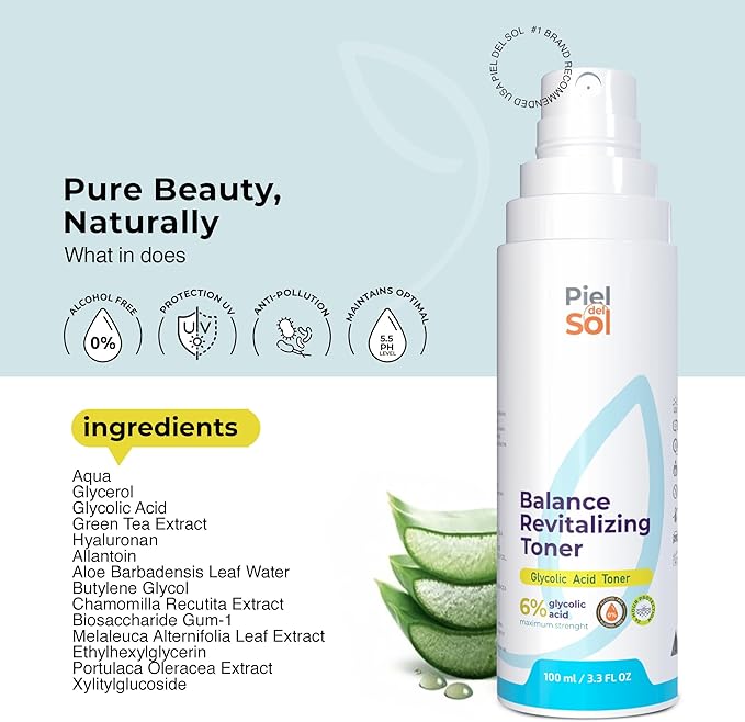 Toner for All Skin Types, Balanced Healthy Glow for Men and Women
