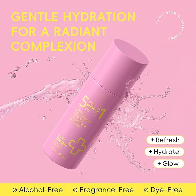 5-in-1 Face Toner for Skincare, 100ml Facial Toner for All Skin Types, Moisturizing & Refreshing