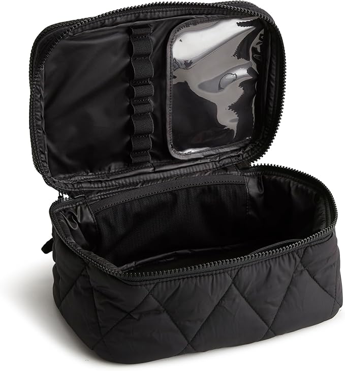 Vera Bradley Women's Featherweight Brush Up Cosmetic Case, Moonless Night, One Size