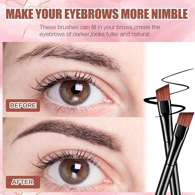 AUHOKY 250Pcs Disposable Eyebrow Brush Set,100 Angled/Round Eyebrow Brushes, 100 Lip Brushes, 50 Double-end Eyeshadow Brushes, Cosmetic brushes Makeup Applicators Accessories Kit for Women Face Beauty