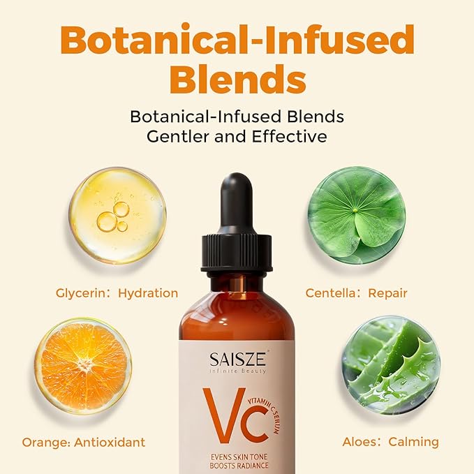 Vitamin C Serum for Face, Facial Serum for Dark Spot, Skin Care Gifts for Women, Anti Aging with Vitamin C, Hyaluronic Acid, 60ml