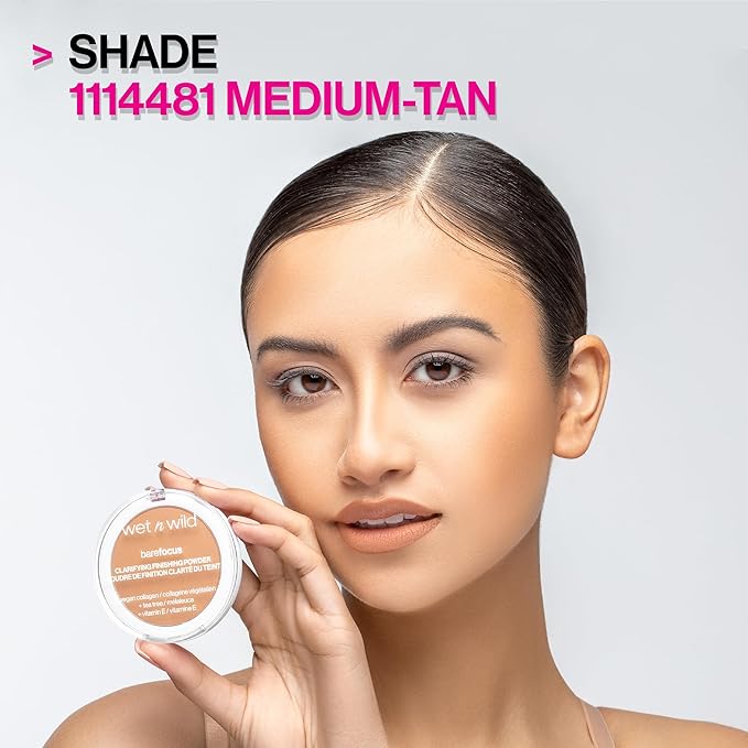 wet n wild Bare Focus Clarifying Finishing Powder | Matte | Pressed Setting Powder Translucent (Pack of 2)