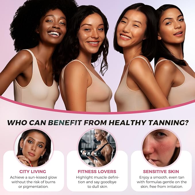 Drinkable Tanning Drops,Natural Oral Tanning Drops-Sunless Self Tanner Supplements for Glowing Skin, Vegan-for All Skin Type