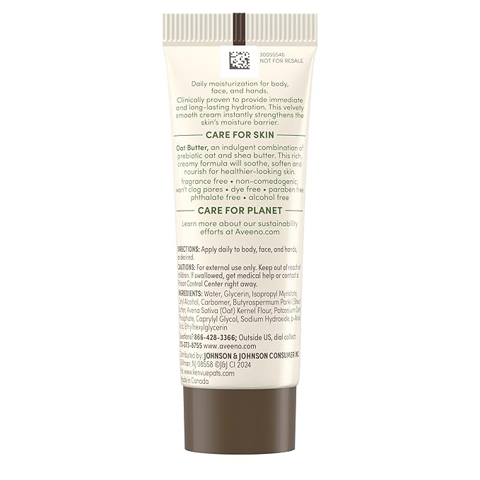 Aveeno Skin-Care Bundle for Sensitive Skin, Calm + Restore Triple Oat Hydrating Facial Serum, 1 fl. oz, & Travel Size Daily Moisturizing Cream + Prebiotic Oat, 0.5 oz, Fragrance Free, Two Items