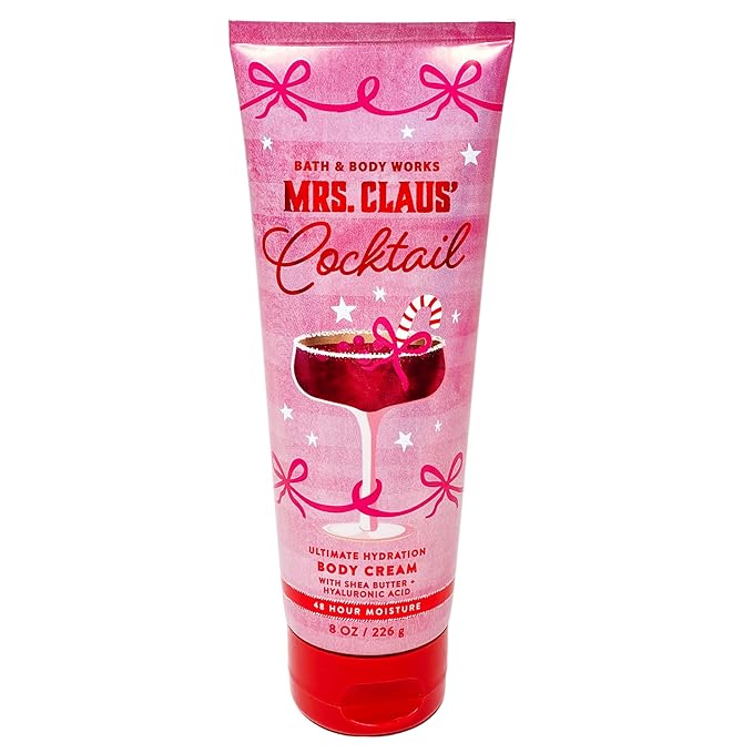 Bath & Body Works Mrs. Claus' Cocktail 3 Piece Gift Set - Body Cream, Fragrance Mist and Body Wash - with a Himalayan Salts Springs Bar Soap - Full Size