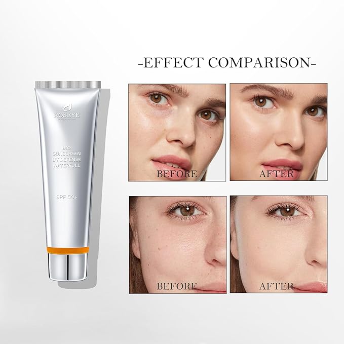 Moisturizing Finish Sunscreen，SPF 50+，Face & Body Universal Sunscreen, Broad Spectrum Protection, Lightweight and Non-Whitening, Travel-Friendly 50ml