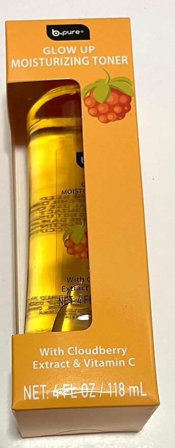 B.pure Glow Up Moisturizing Toner with Cloudberry Extract & Vitamin C, 4 fl oz, 118 mL
