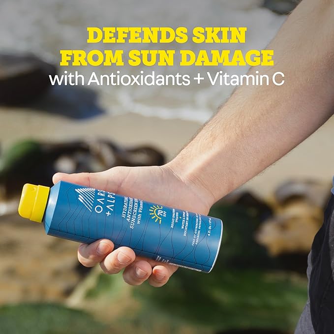 Oars + Alps SPF 70 Face & Body Broad Spectrum Sunscreen Spray | Fast-Absorbing, Lightweight, Non-Greasy, Hawaii Reef Act 104 Compliant, Water-Resistant, Octinoxate + Oxybenzone Free, 6 Oz, 2 Pack
