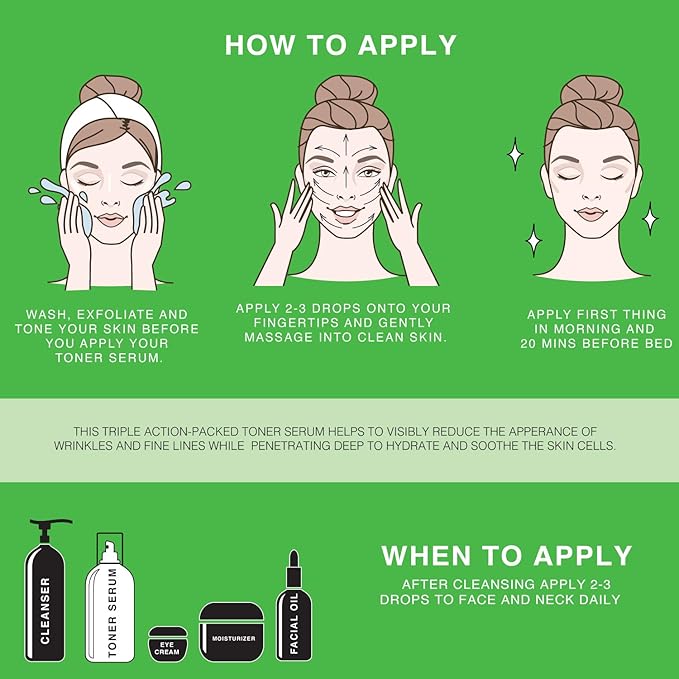 Beaute DE Provence Hydrating Hyaluronic Acid Toner for Face - Facial Setting Spray - Enhanced with Green Tea - Dark Spot Remover - 4 Fl Oz and Aloe Vera