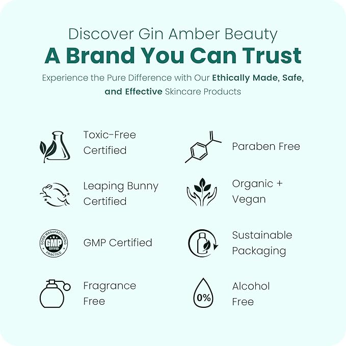 Gin Amber Beauty Mineral Tinted SPF 25 - Toxic Free Face Sunscreen and BB Cream for Women with Sensitive Skin - Revolutionary Zinc Oxide Formula - Improves Fine Lines and Uneven Skin Tone