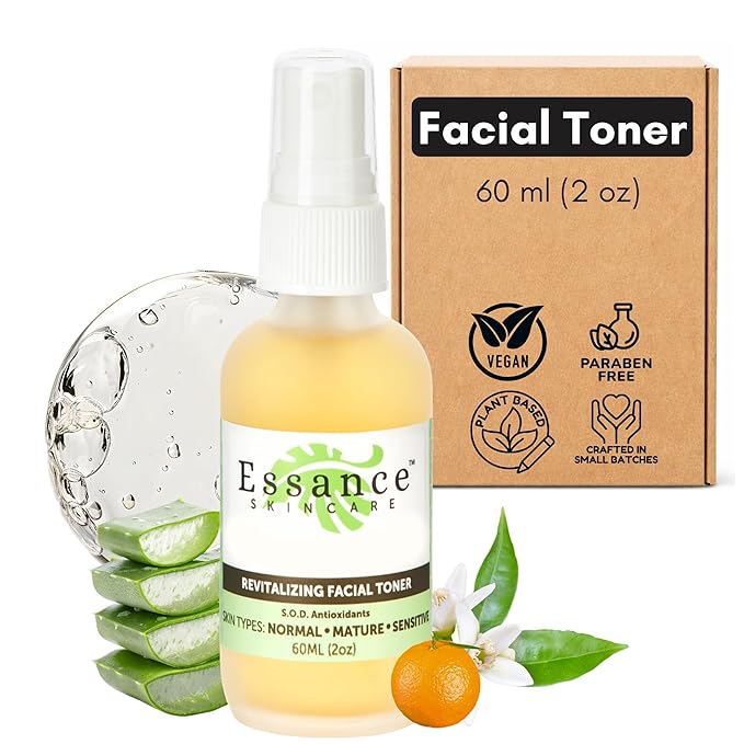 Essance Facial Toner for Women & Men – 2 oz | Rose, Orange Blossom Face Toners | Aloe Juice Face Mist | Vegan Daily Skin Care & Travel Essentials For Women, Men