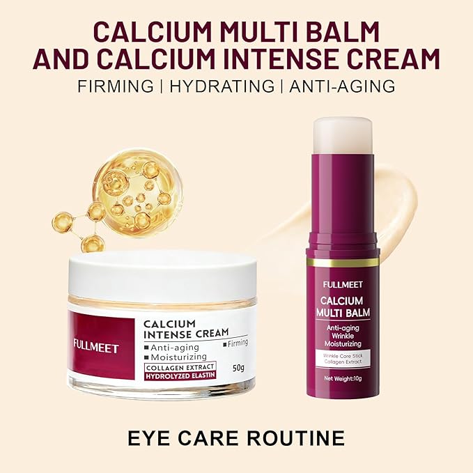 Calcium Multi Balm Stick + Calcium Intense Cream, Anti-aging, Moisturizing & Smoothing Eye Care, Gentle for Skin