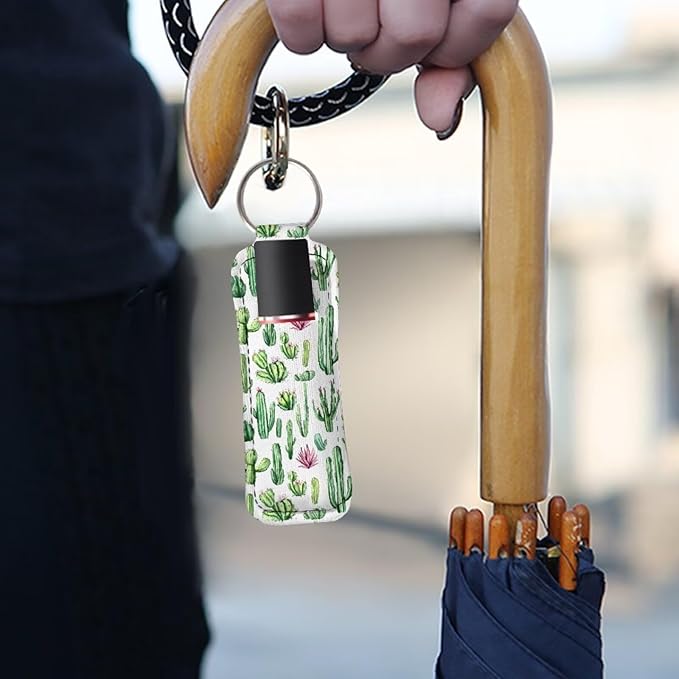Pensura Chapstick Holder Keychain Fashion 5 Pcs Car Keychain Holder Portable Chapstick Holder Keep from Scratched and Dust