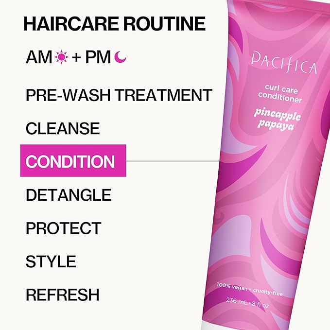 Pacifica Conditioner Curl Care Pineapple Papaya, 8 Fl Oz