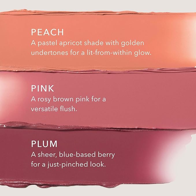 No Makeup Makeup Blush & Lip Duo with Blush Brush, Second-Skin Cream-Balm Formula Delivers a Long-Lasting Sheer Wash of Color, Buildable Coverage, Semi-Matte Finish, Includes Angled Brush, Pink