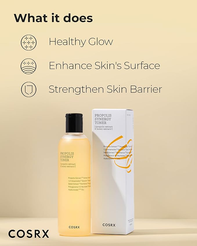 COSRX Full Fit Propolis Synergy Toner, 150ml / 5.07 fl.oz | Instant Moisture Boosting Toner, Propolis 72.6% Honey 10.7% Panthenol, Korean Skin Care