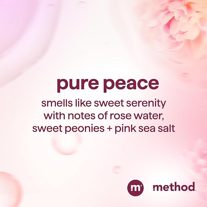 Method Volumizing Shampoo,Pure Peace with Rose,Peony,and Pink Sea Salt Scent Notes,Paraben and Sulfate Free,14 oz,(Pack of 2)