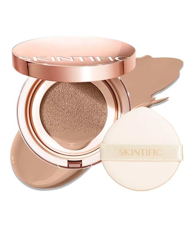 Full Coverage Cushion Foundation #1CN Cool Vanilla| Satin Glow Finish, Oil-Control & Waterproof, Buildable Tattoo Cover Cushion for All Skin Types